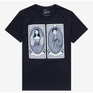 Tim Burtons Corpse Bride Emily & Victor Tarot Card T-Shirt XXL